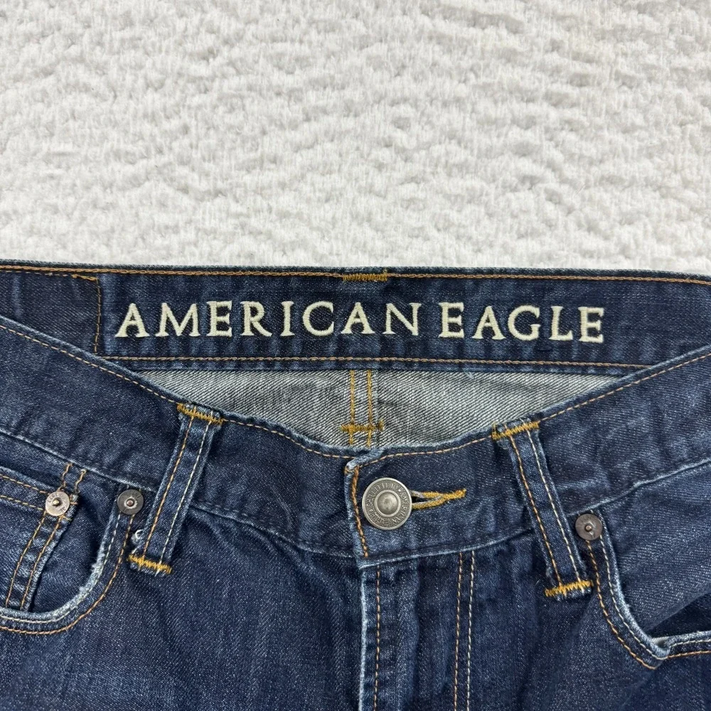 American Eagle Original Straight Jeans Mens 32x34 Blue Denim Cotton